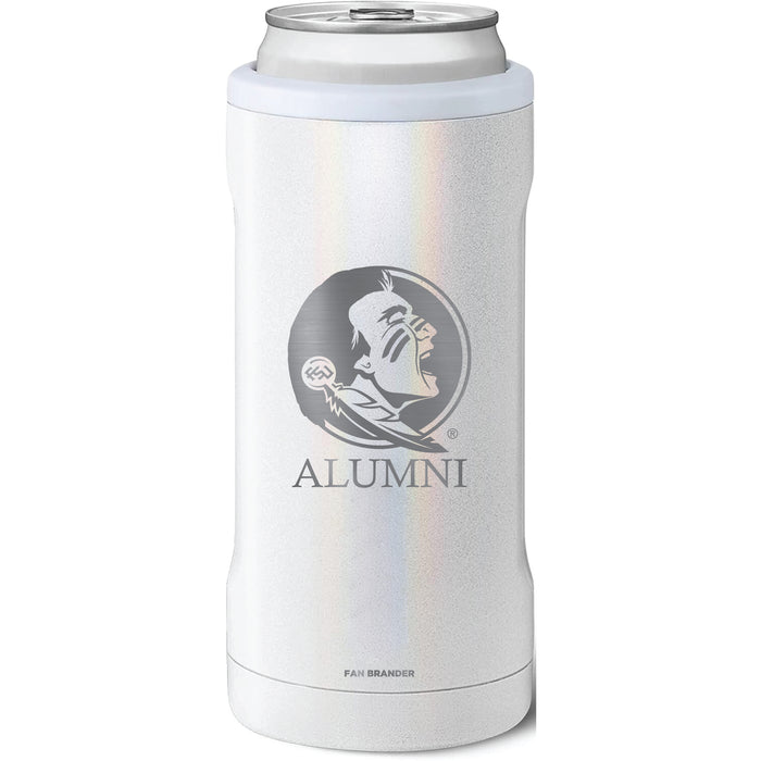BruMate Slim Insulated Can Cooler with Florida State Seminoles Alumni Primary Logo