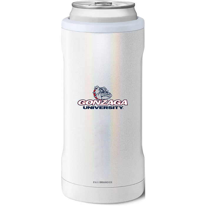 BruMate Slim Insulated Can Cooler with Gonzaga Bulldogs Primary Logo