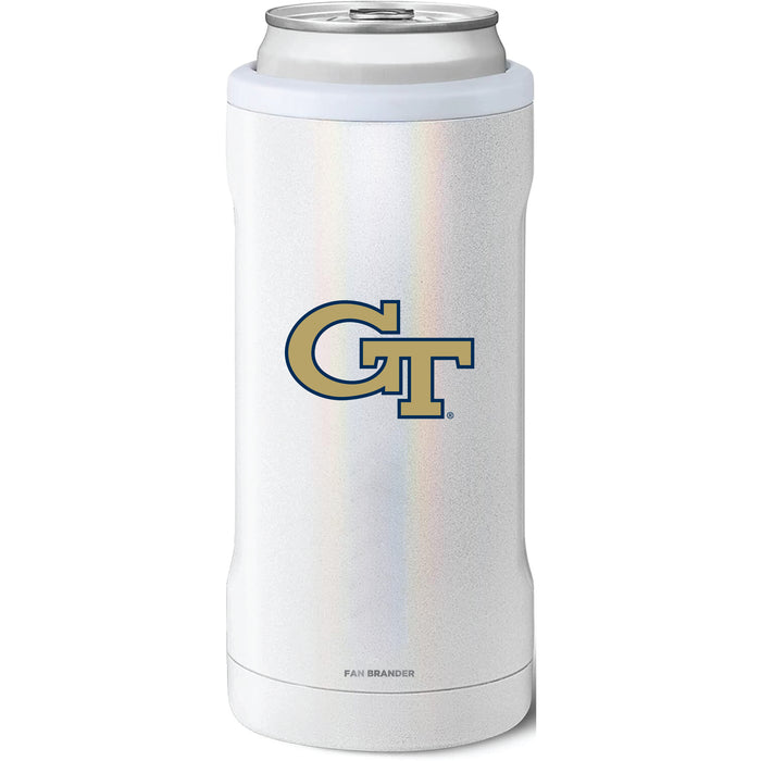 BruMate Slim Insulated Can Cooler with Georgia Tech Yellow Jackets Primary Logo