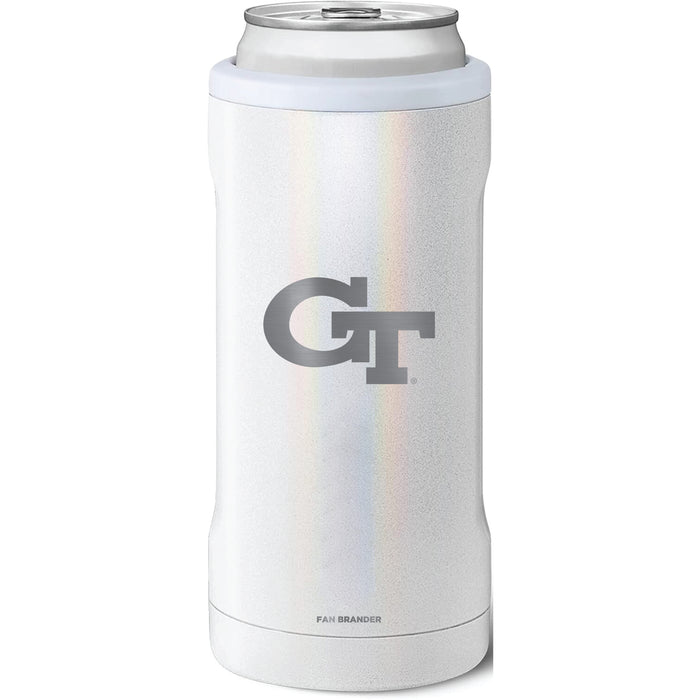 BruMate Slim Insulated Can Cooler with Georgia Tech Yellow Jackets Primary Logo