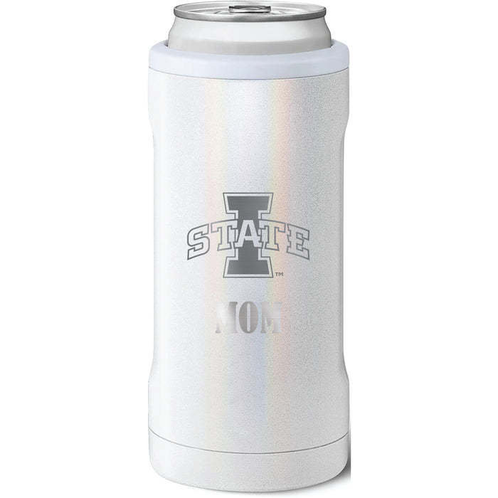 BruMate Slim Insulated Can Cooler with Iowa State Cyclones Mom Primary Logo