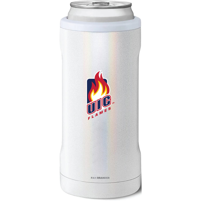 BruMate Slim Insulated Can Cooler with Illinois @ Chicago Flames Primary Logo