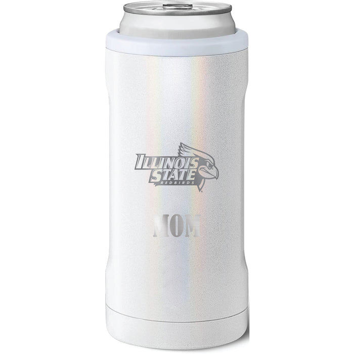 BruMate Slim Insulated Can Cooler with Illinois State Redbirds Mom Primary Logo