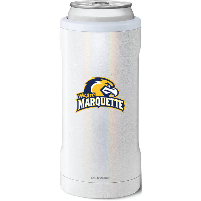 BruMate Slim Insulated Can Cooler with Marquette Golden Eagles Secondary Logo