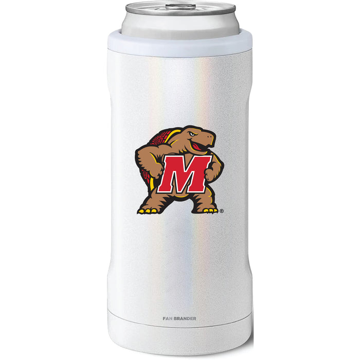 BruMate Slim Insulated Can Cooler with Maryland Terrapins Secondary Logo