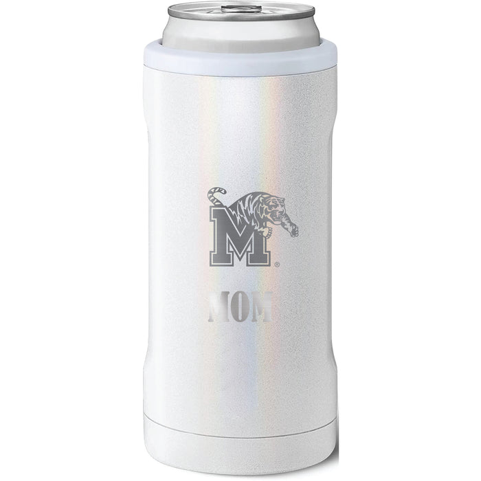 BruMate Slim Insulated Can Cooler with Memphis Tigers Mom Primary Logo