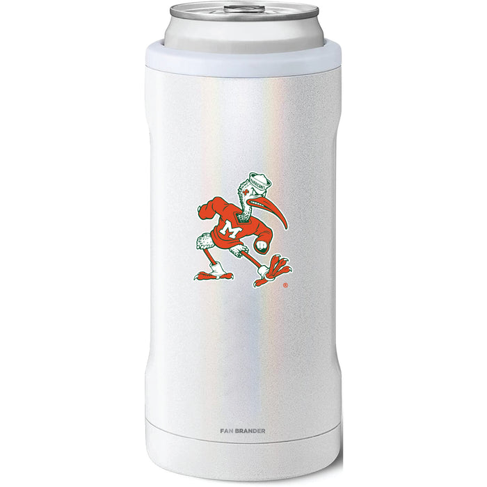 BruMate Slim Insulated Can Cooler with Miami Hurricanes Secondary Logo