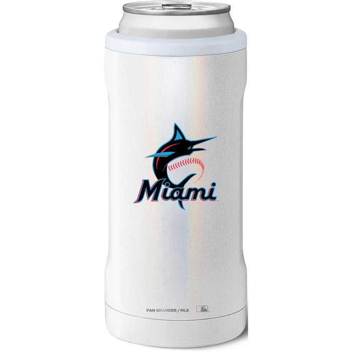 BruMate Slim Insulated Can Cooler with Miami Marlins Primary Logo