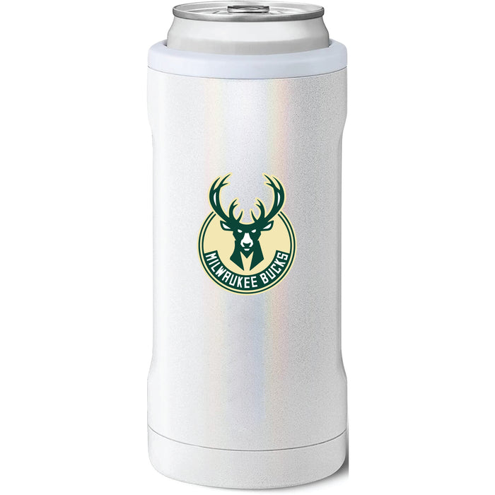 BruMate Slim Insulated Can Cooler with Milwaukee Bucks Primary Logo