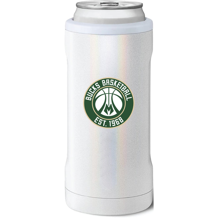 BruMate Slim Insulated Can Cooler with Milwaukee Bucks Secondary Logo