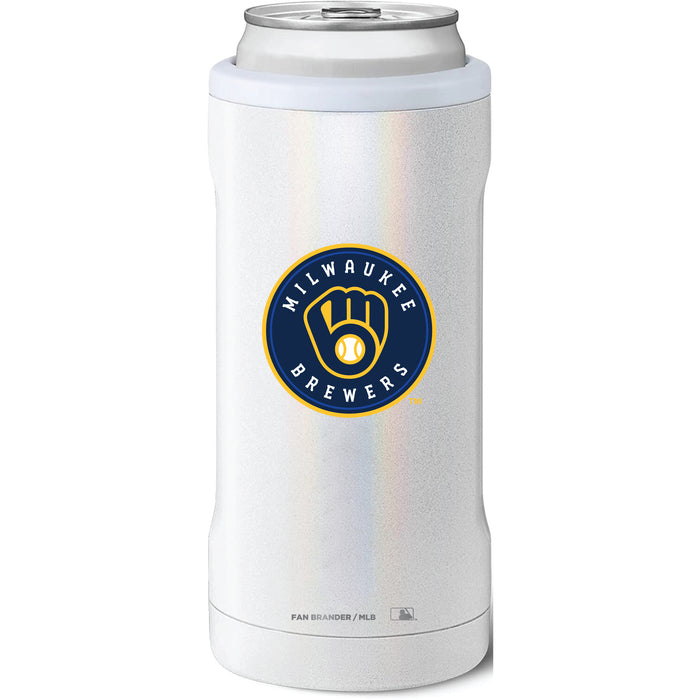 BruMate Slim Insulated Can Cooler with Milwaukee Brewers Primary Logo