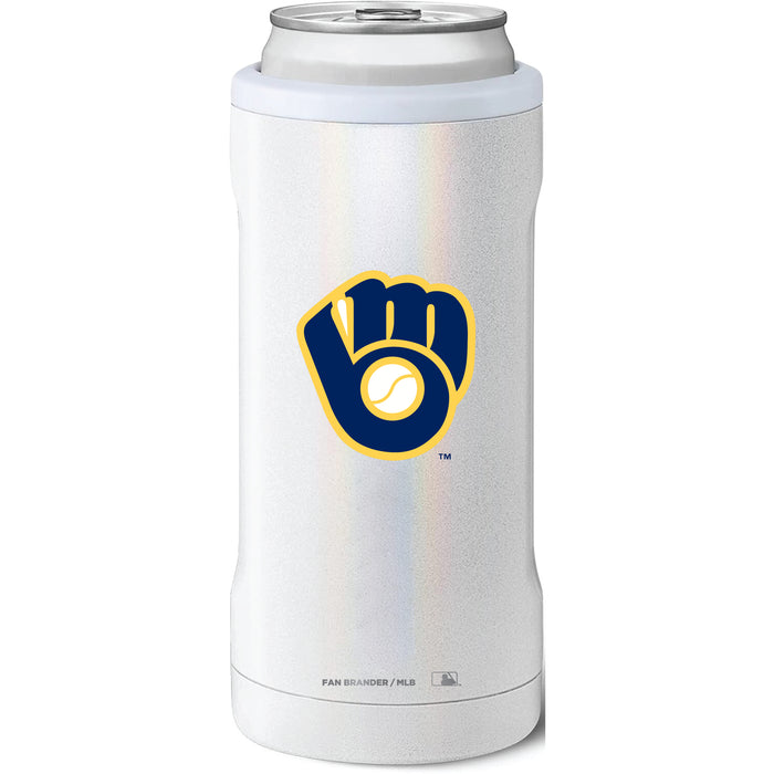 BruMate Slim Insulated Can Cooler with Milwaukee Brewers Secondary Logo