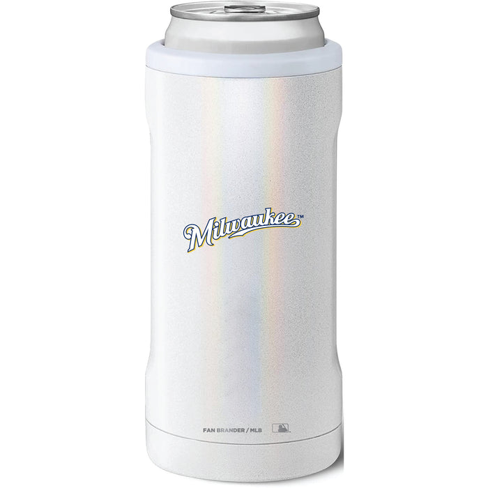 BruMate Slim Insulated Can Cooler with Milwaukee Brewers Wordmark Logo