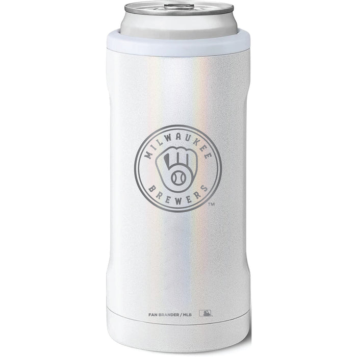 BruMate Slim Insulated Can Cooler with Milwaukee Brewers Primary Logo