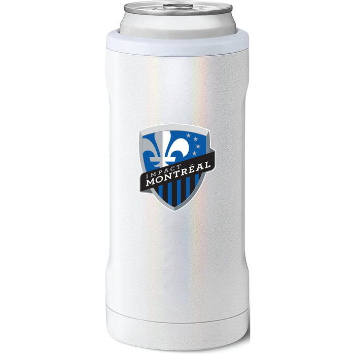 BruMate Slim Insulated Can Cooler with Montreal Impact Primary Logo