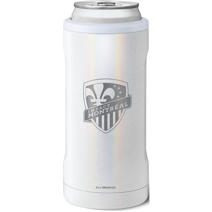 BruMate Slim Insulated Can Cooler with Montreal Impact Primary Logo