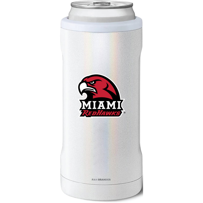 BruMate Slim Insulated Can Cooler with Miami University RedHawks Secondary Logo