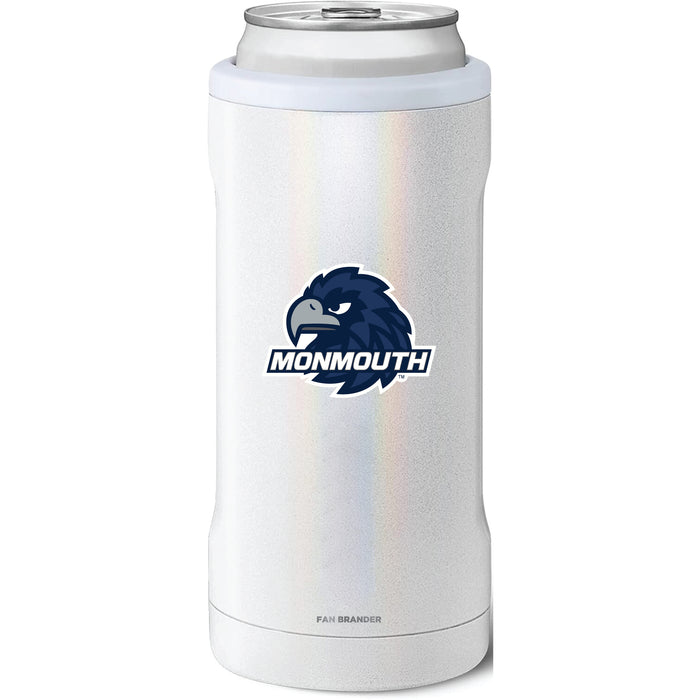 BruMate Slim Insulated Can Cooler with Monmouth Hawks Primary Logo