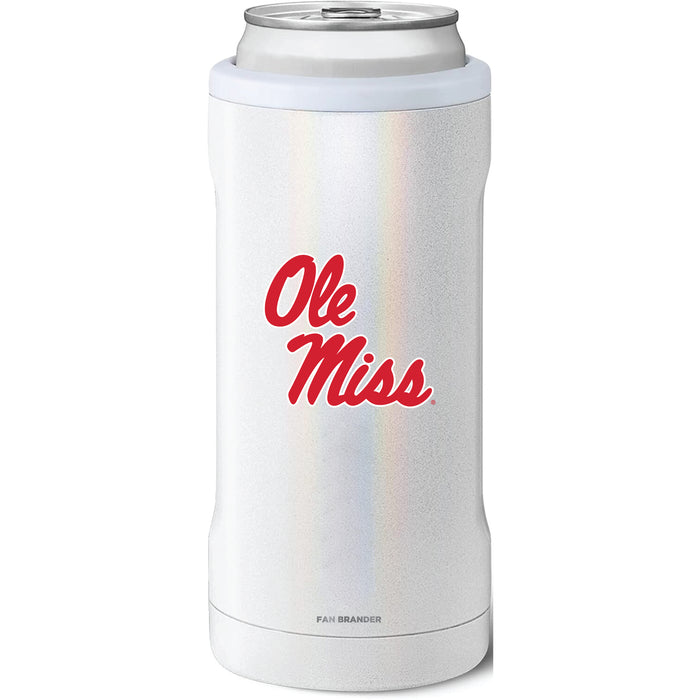 BruMate Slim Insulated Can Cooler with Mississippi Ole Miss Primary Logo