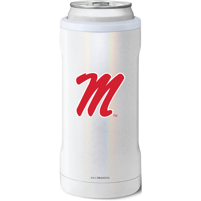 BruMate Slim Insulated Can Cooler with Mississippi Ole Miss Secondary Logo