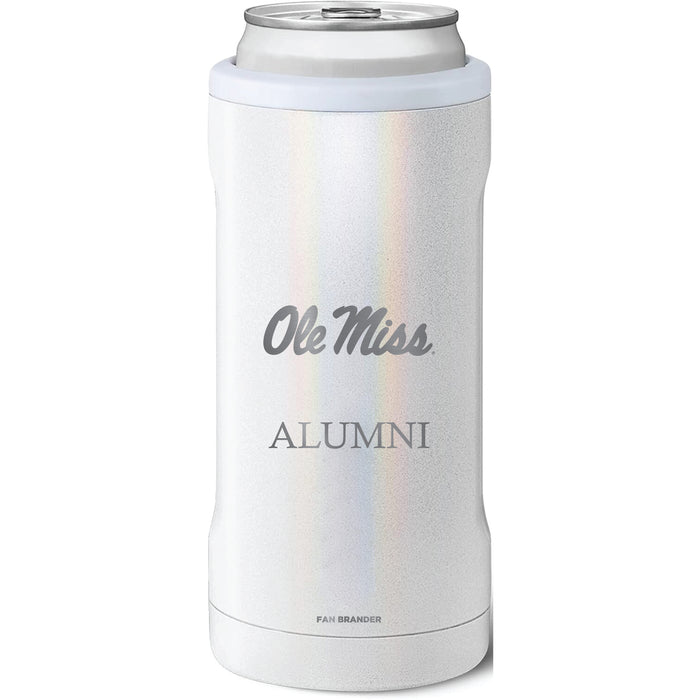 BruMate Slim Insulated Can Cooler with Mississippi Ole Miss Alumni Primary Logo