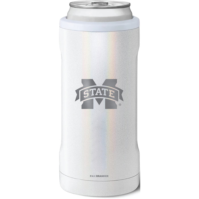 BruMate Slim Insulated Can Cooler with Mississippi State Bulldogs Primary Logo