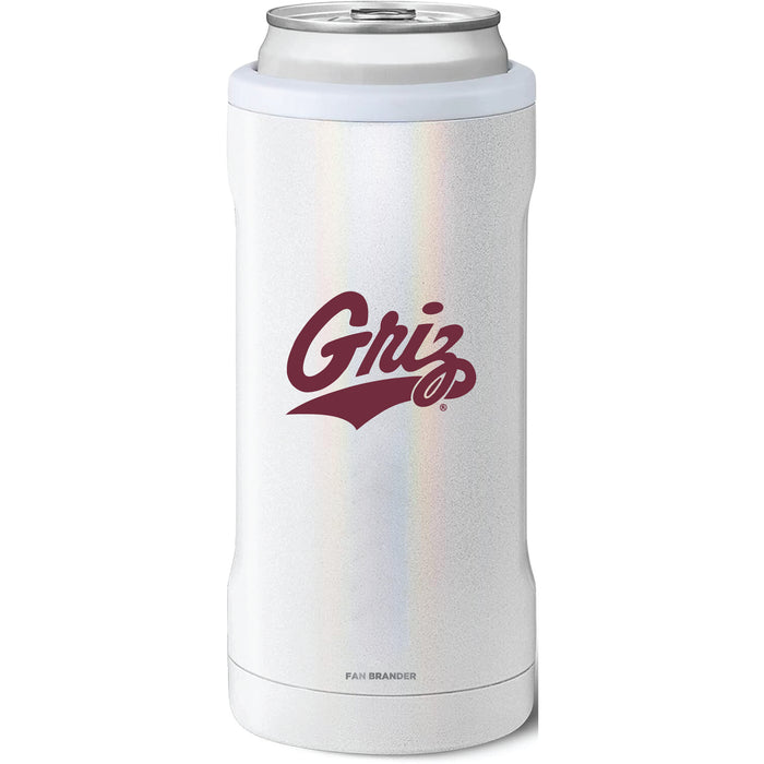 BruMate Slim Insulated Can Cooler with Montana Grizzlies Secondary Logo