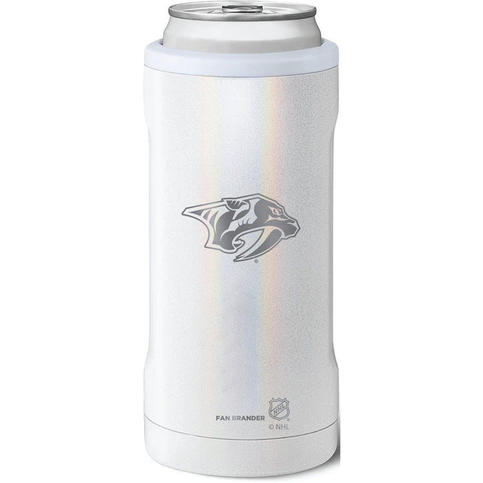 BruMate Slim Insulated Can Cooler with Nashville Predators Primary Logo
