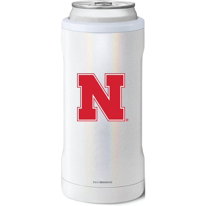 BruMate Slim Insulated Can Cooler with Nebraska Cornhuskers Primary Logo