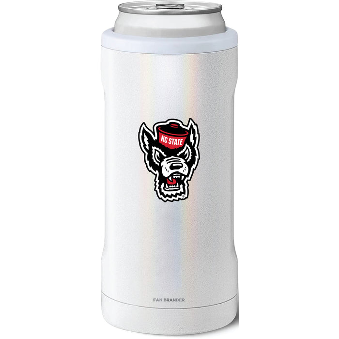 BruMate Slim Insulated Can Cooler with NC State Wolfpack Wolf Head Logo