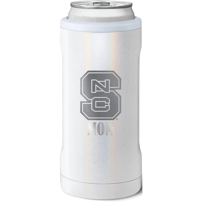 BruMate Slim Insulated Can Cooler with NC State Wolfpack Mom Primary Logo