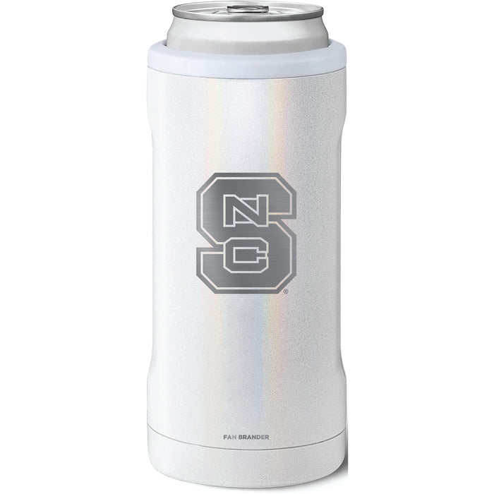 BruMate Slim Insulated Can Cooler with NC State Wolfpack Primary Logo