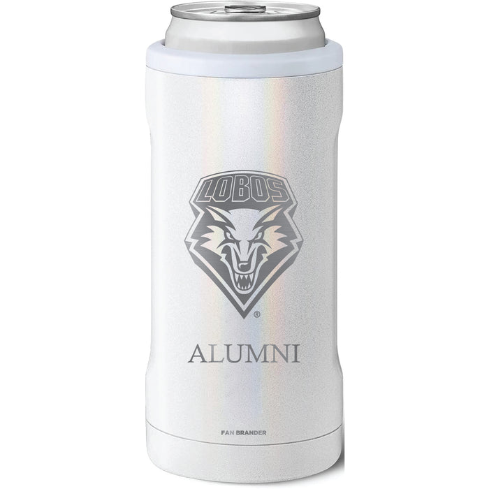 BruMate Slim Insulated Can Cooler with New Mexico Lobos Alumni Primary Logo