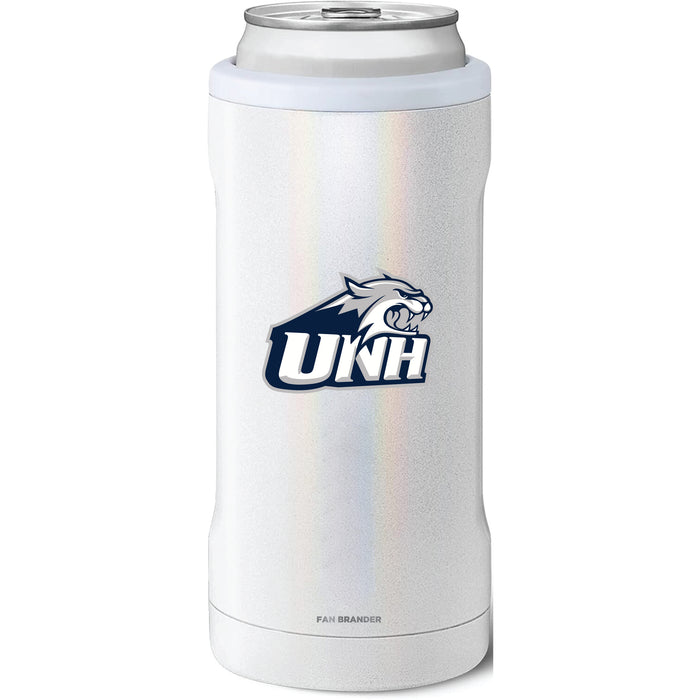 BruMate Slim Insulated Can Cooler with New Hampshire Wildcats Primary Logo