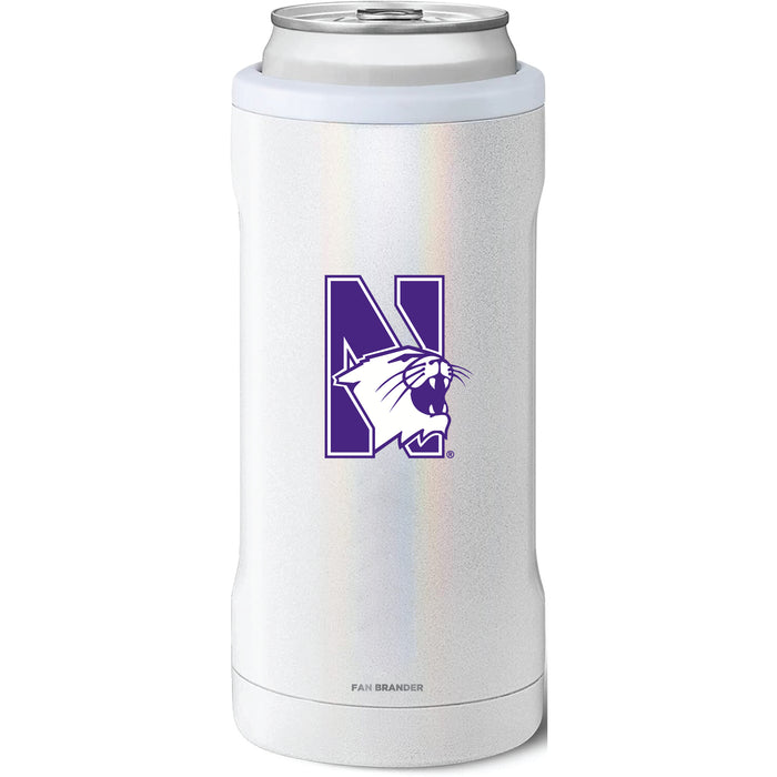 BruMate Slim Insulated Can Cooler with Northwestern Wildcats Secondary Logo