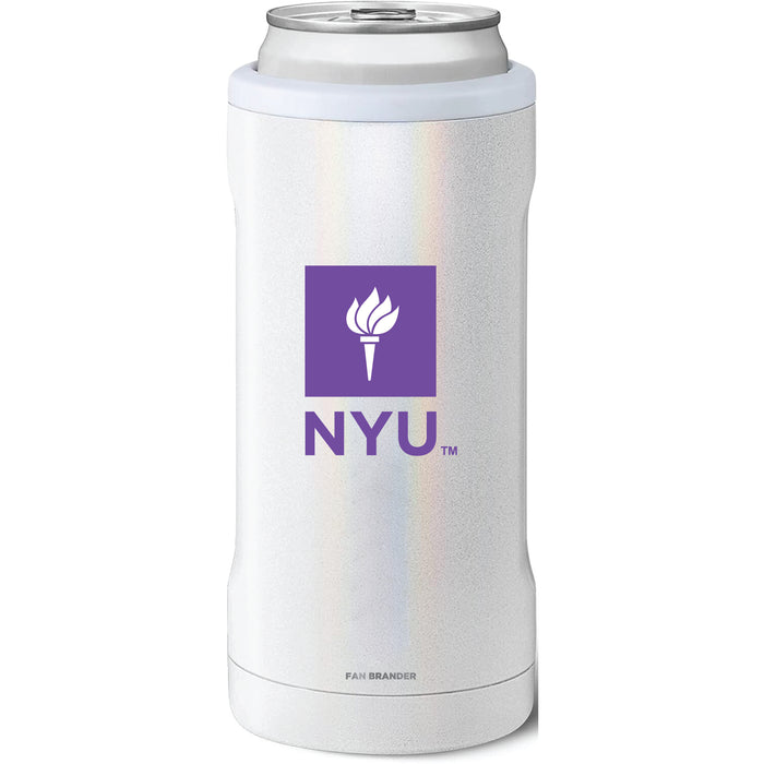 BruMate Slim Insulated Can Cooler with NYU Primary Logo