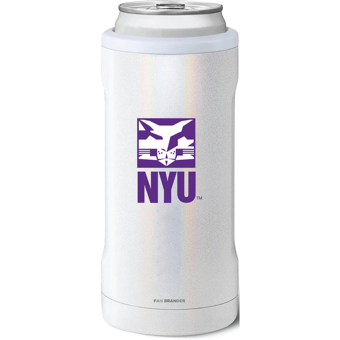 BruMate Slim Insulated Can Cooler with NYU Secondary Logo