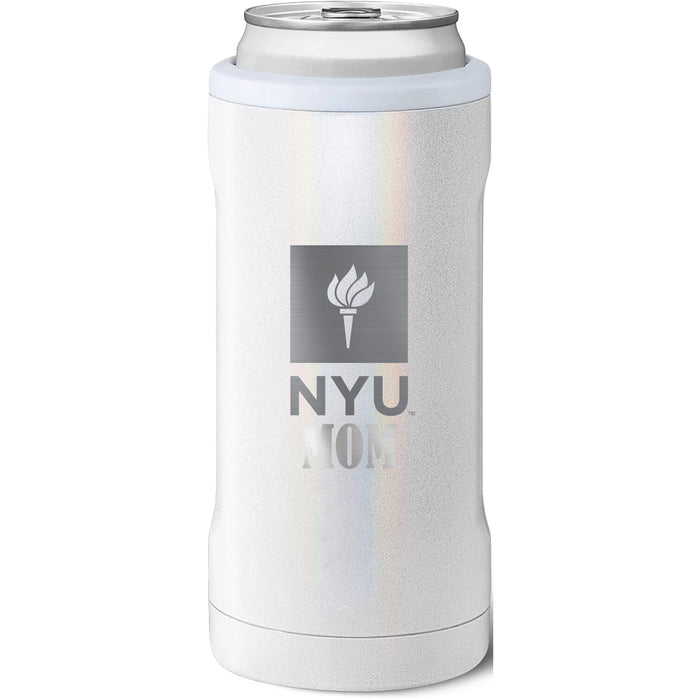 BruMate Slim Insulated Can Cooler with NYU Mom Primary Logo