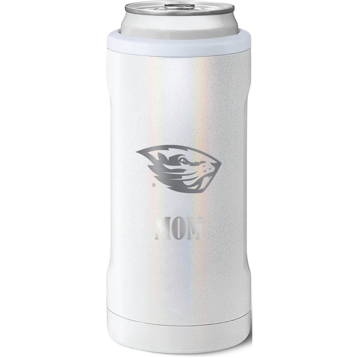 BruMate Slim Insulated Can Cooler with Oregon State Beavers Mom Primary Logo