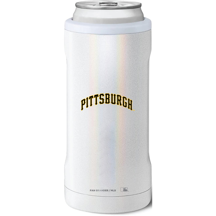 BruMate Slim Insulated Can Cooler with Pittsburgh Pirates Wordmark Logo