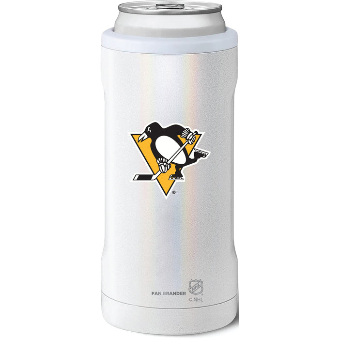 BruMate Slim Insulated Can Cooler with Pittsburgh Penguins Primary Logo