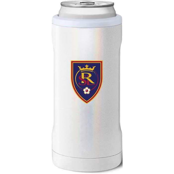 BruMate Slim Insulated Can Cooler with Real Salt Lake Primary Logo