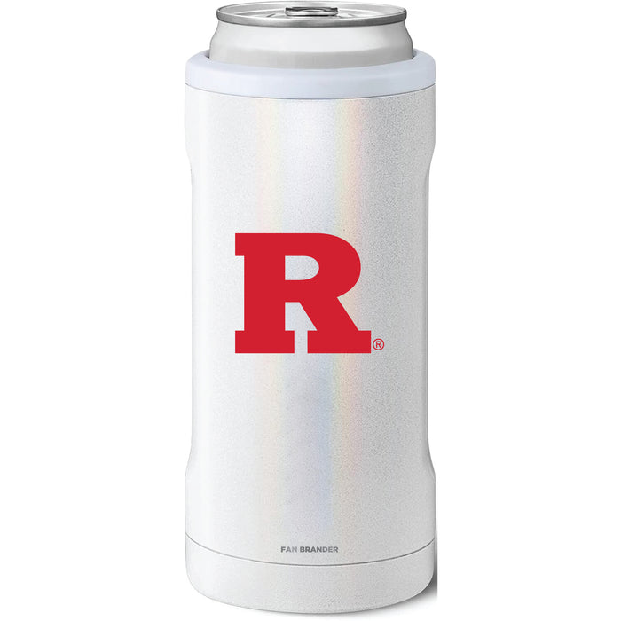 BruMate Slim Insulated Can Cooler with Rutgers Scarlet Knights Primary Logo