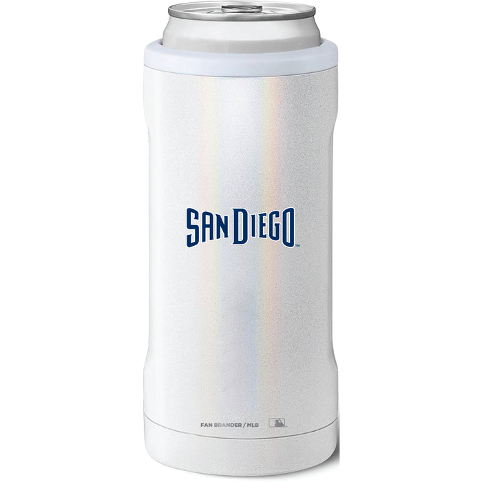 BruMate Slim Insulated Can Cooler with San Diego Padres Wordmark Logo