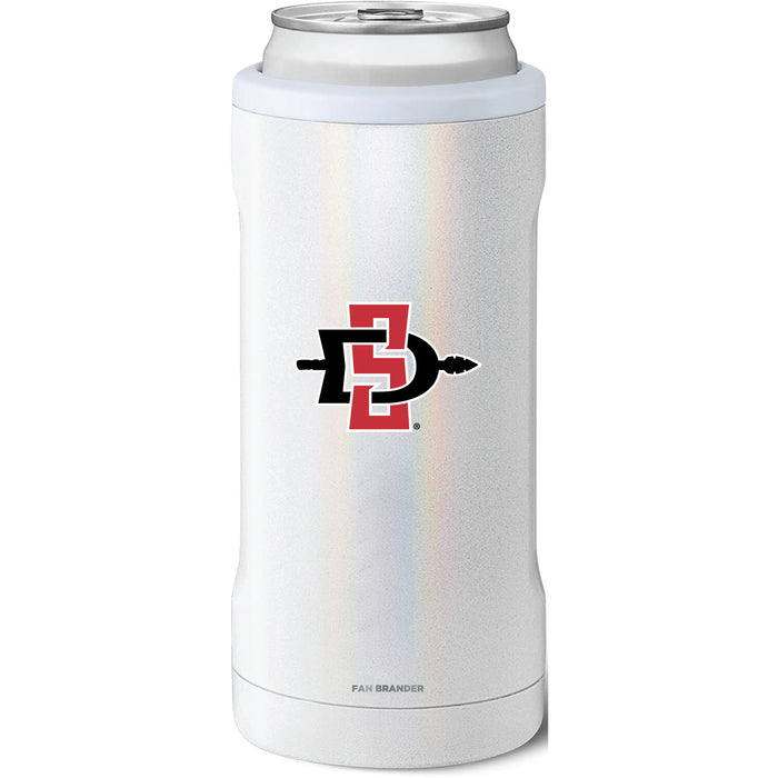 BruMate Slim Insulated Can Cooler with San Diego State Aztecs Primary Logo