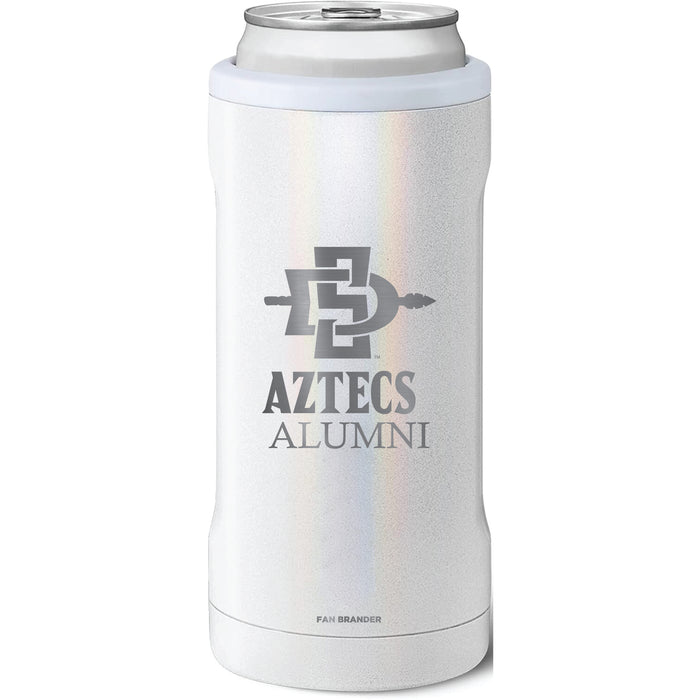 BruMate Slim Insulated Can Cooler with San Diego State Aztecs Alumni Primary Logo