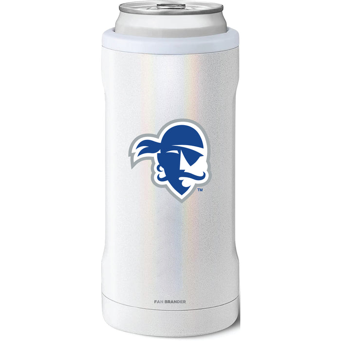 BruMate Slim Insulated Can Cooler with Seton Hall Pirates Primary Logo