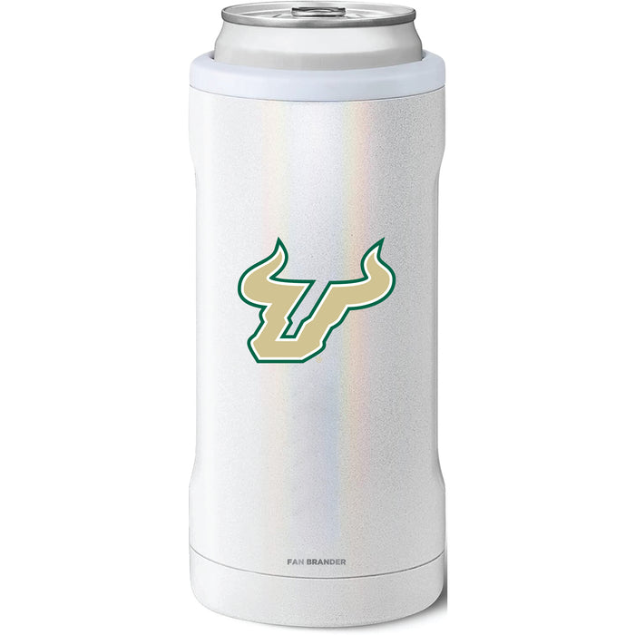 BruMate Slim Insulated Can Cooler with South Florida Bulls Primary Logo