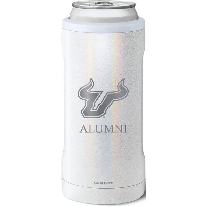 BruMate Slim Insulated Can Cooler with South Florida Bulls Alumni Primary Logo