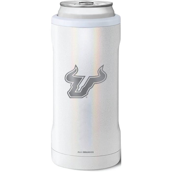 BruMate Slim Insulated Can Cooler with South Florida Bulls Primary Logo